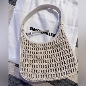 Simon Miller White Woven Shoulder Bag